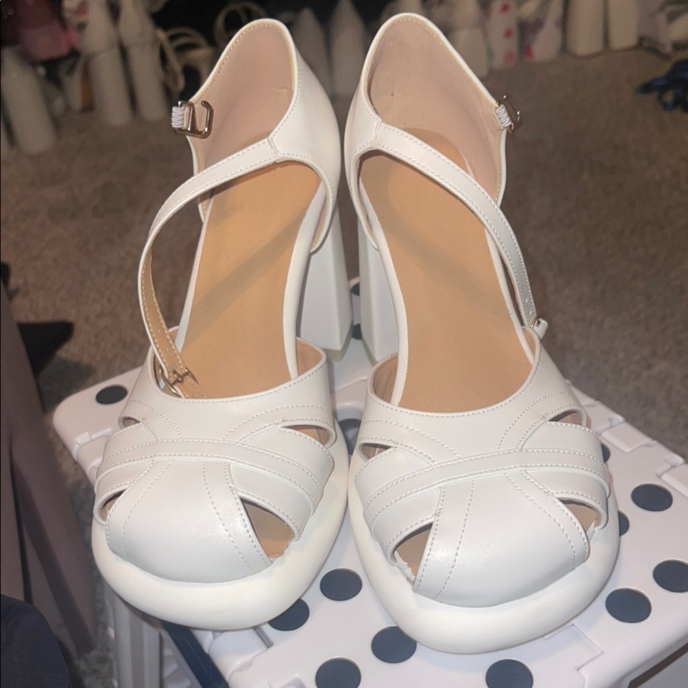 Elegant White Women's Heels